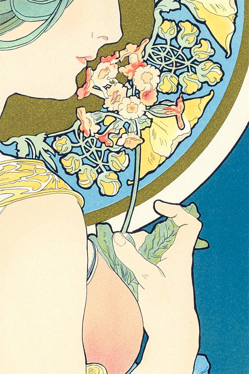 アルフォンス・ミュシャ「桜草」が激安・卸価格で販売中｜絵画・版画の